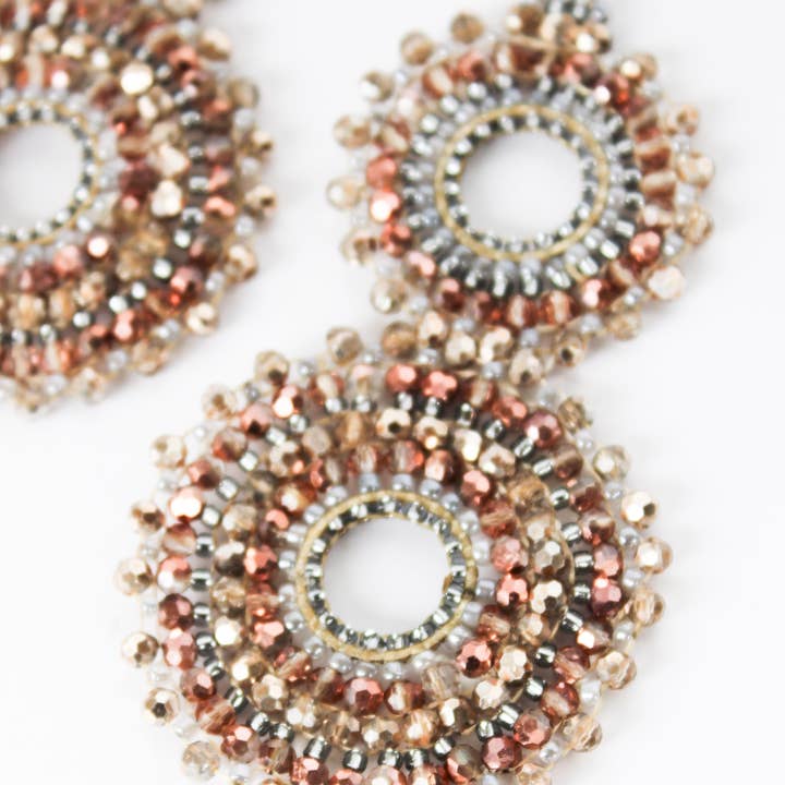 Bali Queen - Wholesale Dangle Earrings - Thai Crystal Double Circle Earrings32