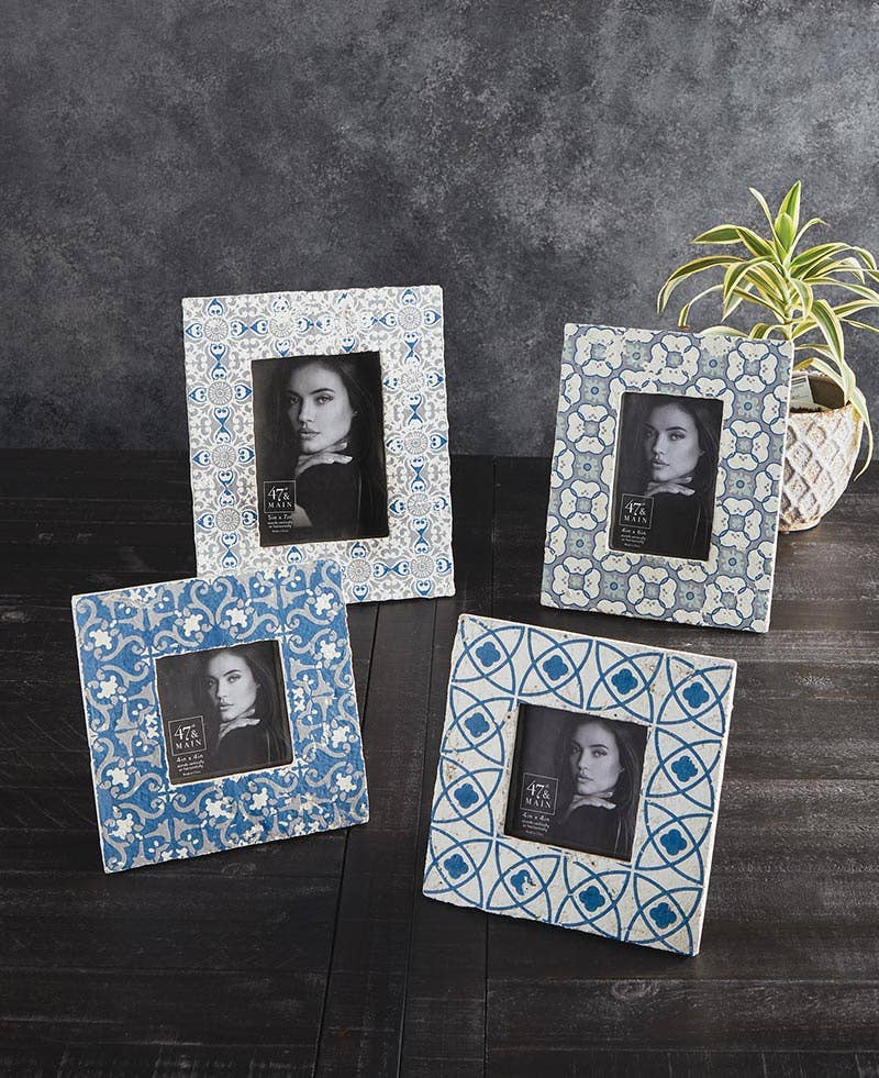 47th & Main (Creative Brands) - Wholesale Picture Frame - Blue Photo Frame - 4x41