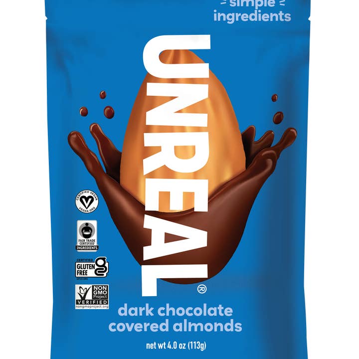 UNREAL - Wholesale Chocolate Covered Sweets - Dark Chocolate Covered Almonds - 6 bags