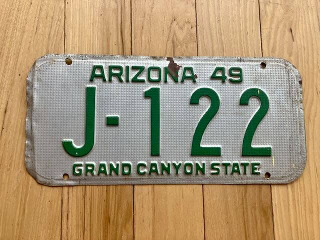 RusticPlates - Wholesale Sign - 1949 Arizona Yavapi County Waffle License Plate