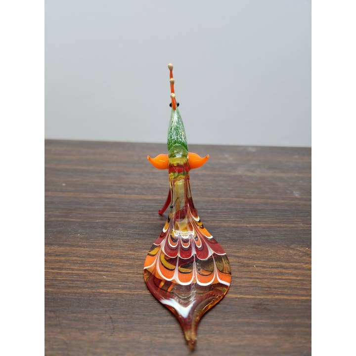 Glass by Iness - Wholesale Decorative Figurine - Naturally Colored Glass Figurine - Handcrafted - Peacock Design7