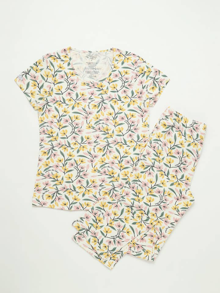 Consider the Lilies Women's PJ Set Cotton for wholesale by Holy Pals