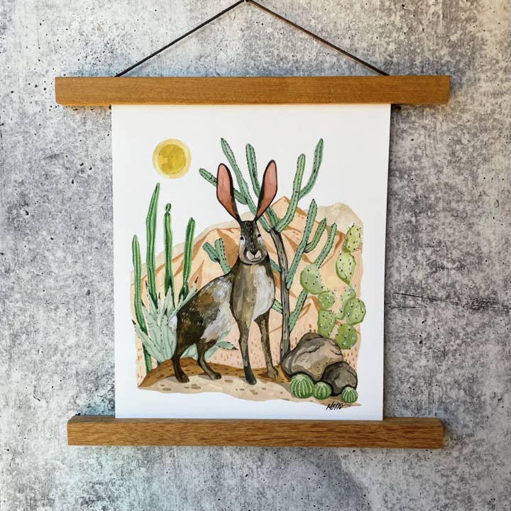 Öken Jackrabbit Tryck för wholesale av Canyon & Cove Art