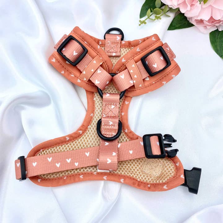 Pawsome Life - Wholesale Pet Harness - Dog - Dog Harness Hearts Adjustable Puppy Harness Small Dog No Pull1