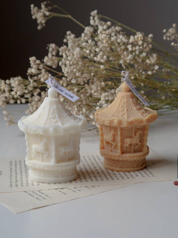 Carousel candle | Baby shower | Christening | Christmas for wholesale by Jeune Home