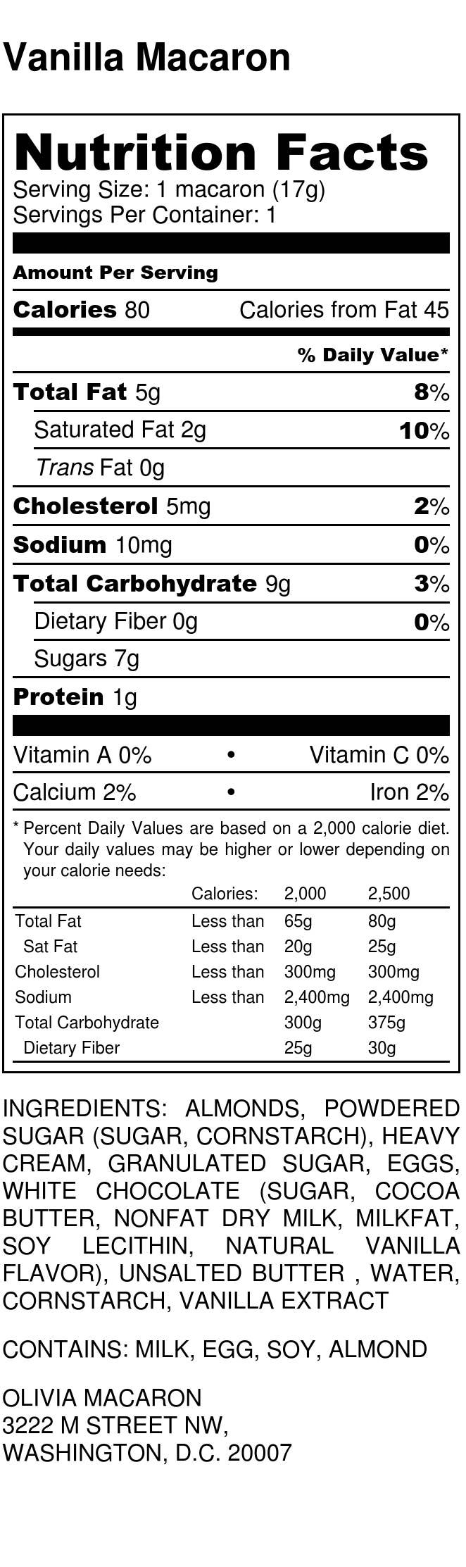 Olivia Macaron - Wholesale Cookie - Vanilla Bean1
