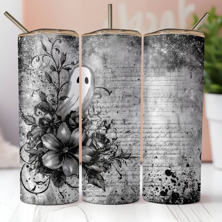 Vintage Ghost - Halloween 20oz Slank Tumbler for engroshandel hos Dogwood Graphics & Design