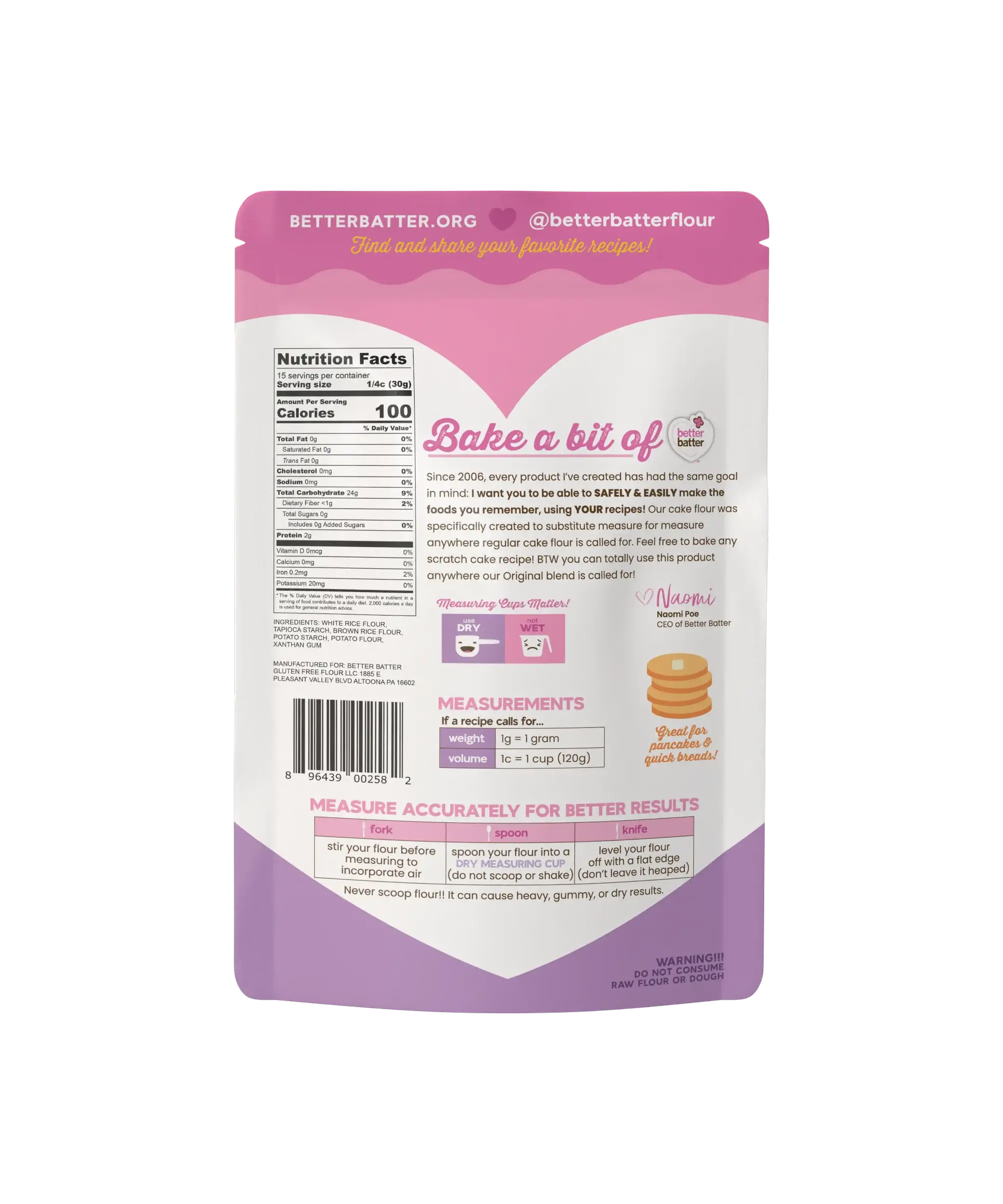 Better Batter - Wholesale Gluten-Free Flour - Better Batter Gluten Free Cake Flour1