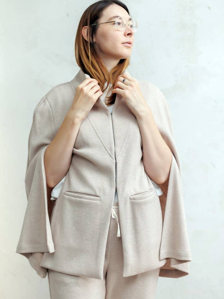 Camisola de malha canelada Maribo por atacado de VIL'NI