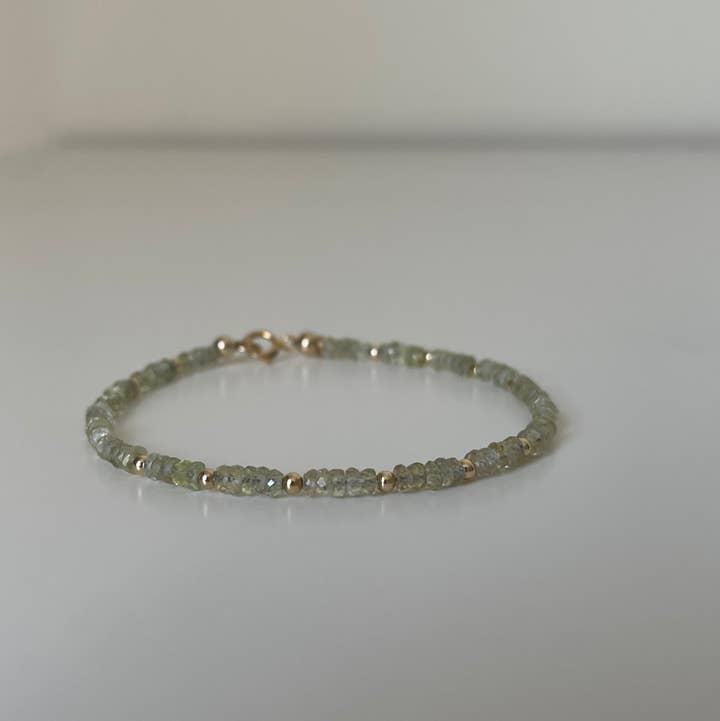 Gioielli By Gabriella - Wholesale Beaded Bracelet - Amalfi Bracelet - Light Green Sapphire