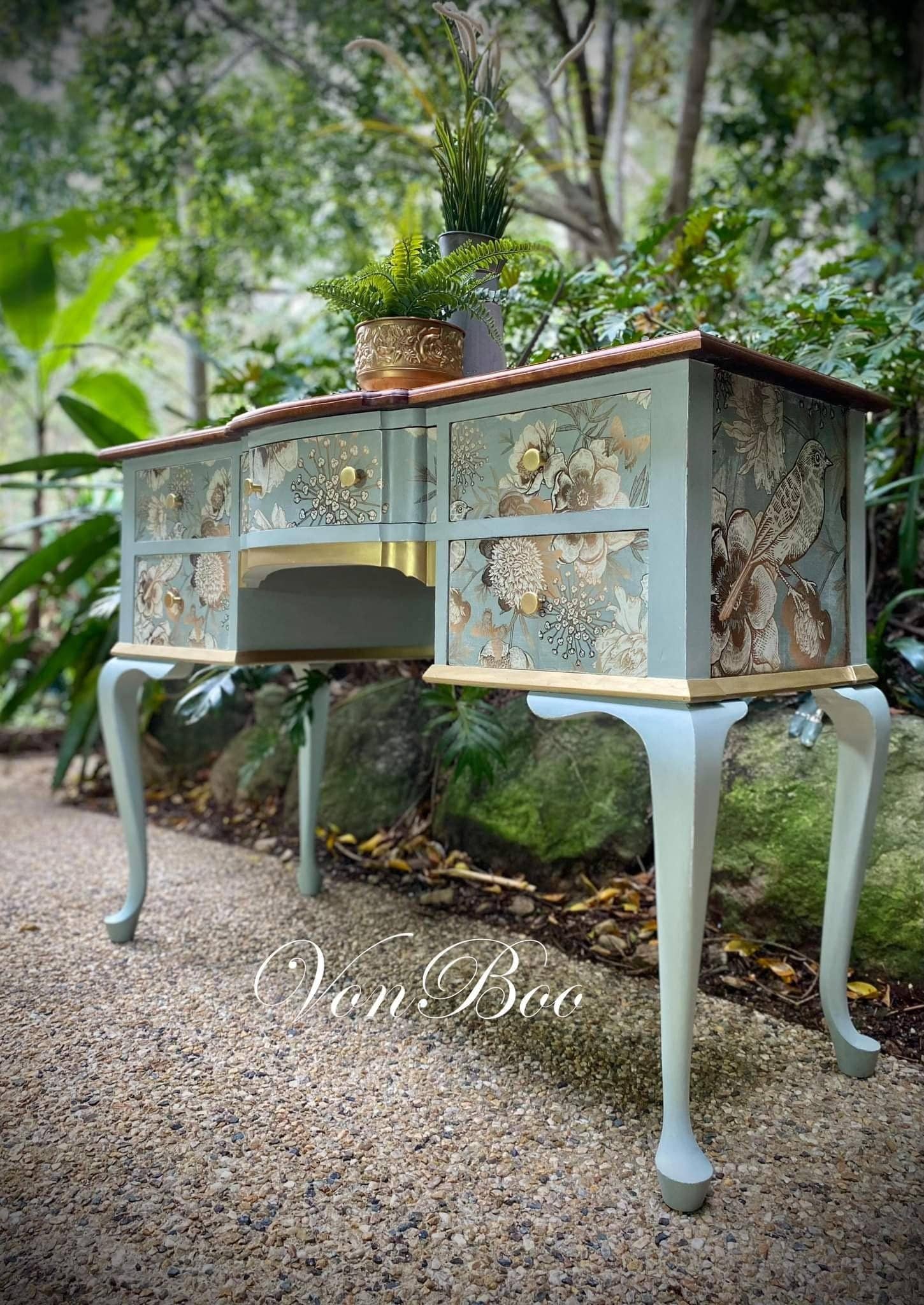 Mint by Michelle – Engroshandel Håndværk forsyninger – Foil Bird - Mint Decoupagepapir4