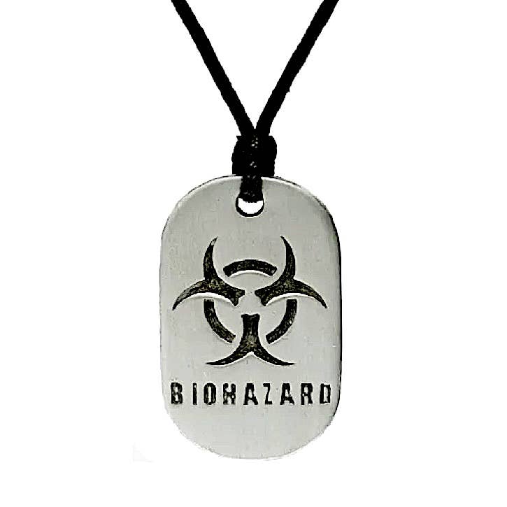 Myth & Magik - Silver Jewellery Cavern Wholesale - Wholesale Pendant/Charm Necklace - Biohazard Street Gear Gothic Punk Pewter Necklace (USA-DDP)3