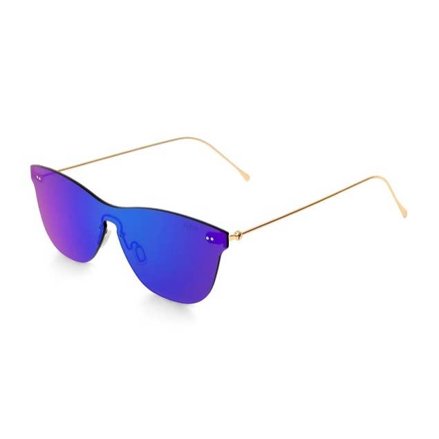 SAN FRANCISCO FLAT METAL Lente spaziale blu scuro piatta per la vendita all'ingrosso da parte di Sunpers Sunglasses
