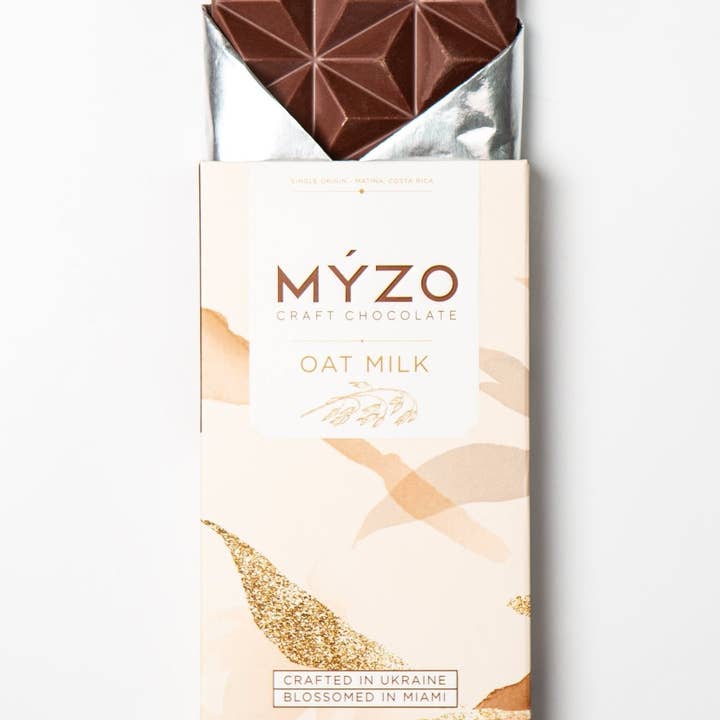Myzo Chocolate - Wholesale Chocolate Bar - MYZO Oat Milk Chocolate | 48% Vegan Bar with Single-Origin Cacao1