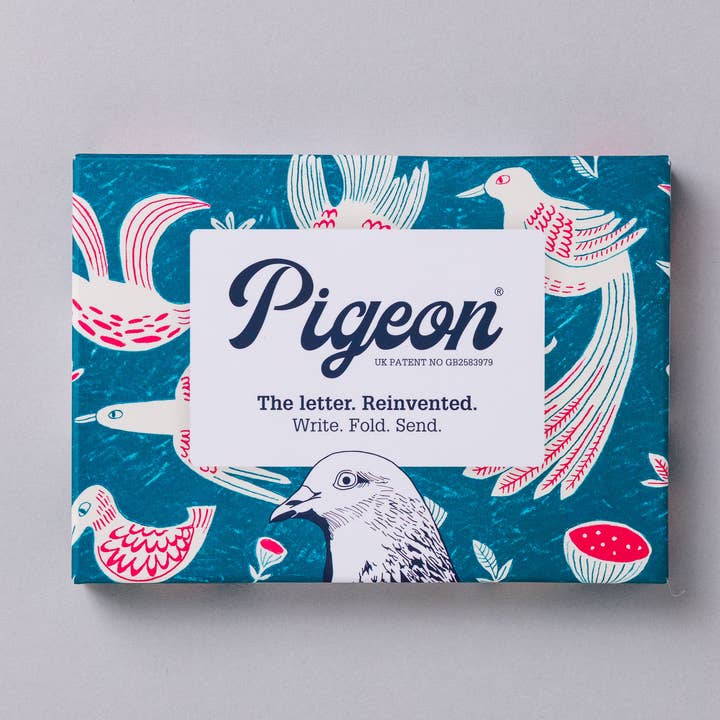 Piccione Fig & Feather, Set di Lettere Pieghevoli – Confezione da 6 Lettere per la vendita all'ingrosso da parte di pigeonposted