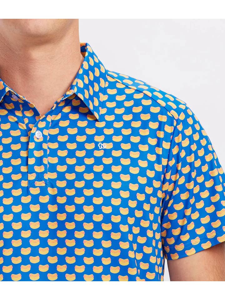 Tipsy Elves - Wholesale Polo - Men's - Drives for Dogs Golf Polo Shirt - Men's Hot Dog Golf Apparel