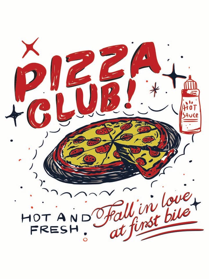 KNOCK ON THE STYLE - Wholesale T-Shirt - Kids - L1273 - PIZZA CLUB graphic tee (1