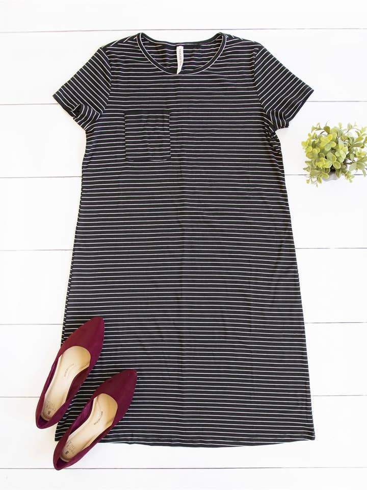 Tickled Teal - Wholesale Dress - Women's - Kami Pocket T-shirt Dress