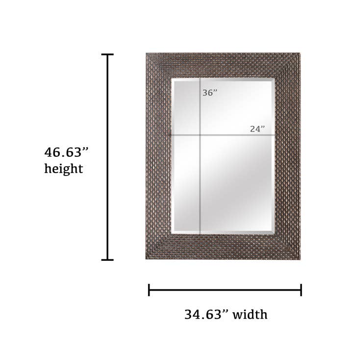 SBC Decor - Venta al por mayor Espejos de pared - Espejo de pared decorativo con marco de madera para terraza