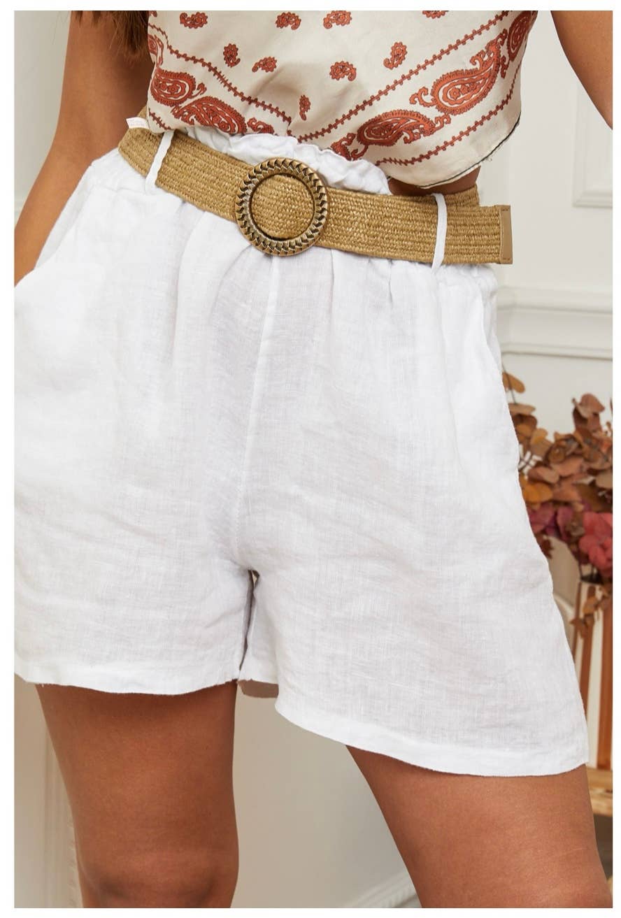 LÉA & LUC – wholesale Shorts – Dam – Shorts i 100 % linne med bälte REF. 505737