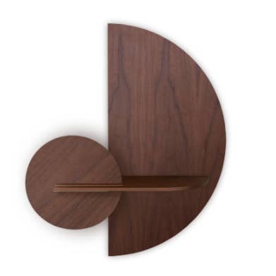 ALBA M - Estante de pared semicircular minimalista con almacenamiento oculto para venta al por mayor de Woodendot