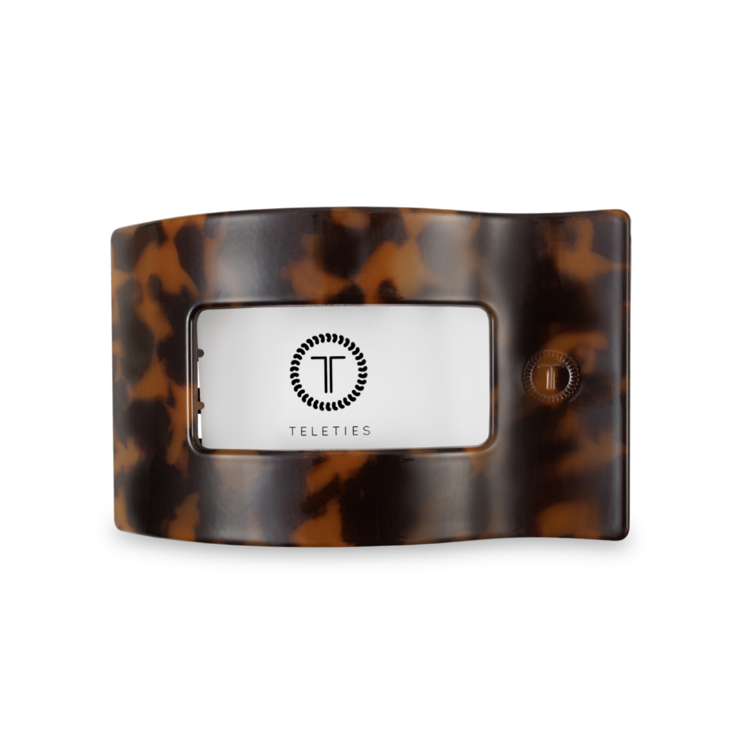 TELETIES - Venta al por mayor Horquilla para el pelo - Mujer - Pinza de Pelo Rectangular Plana | Mediana | Carey1