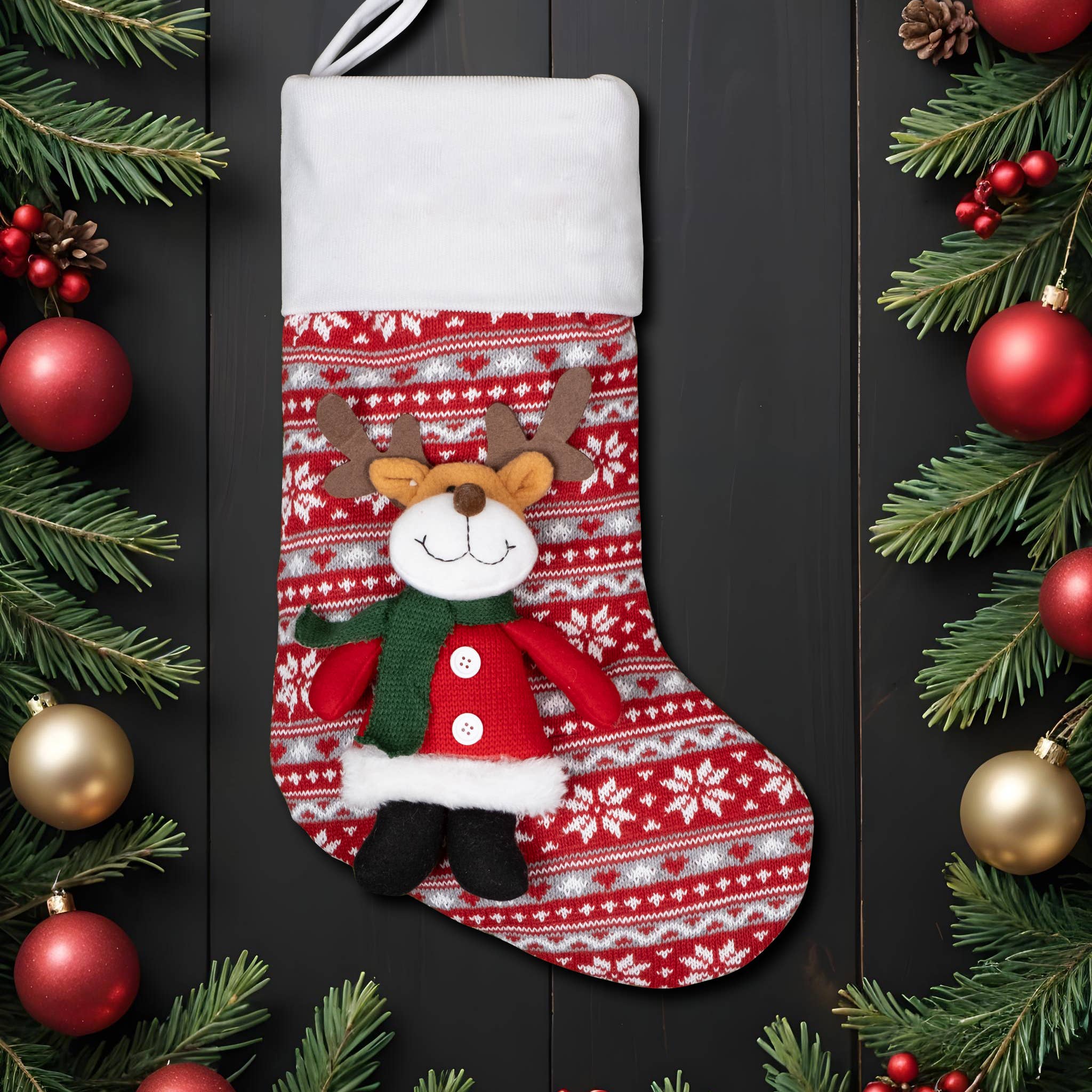 GEXWORLDWIDE - Vente Collants festifs - Grands bas de Noël pour poupées 3D2