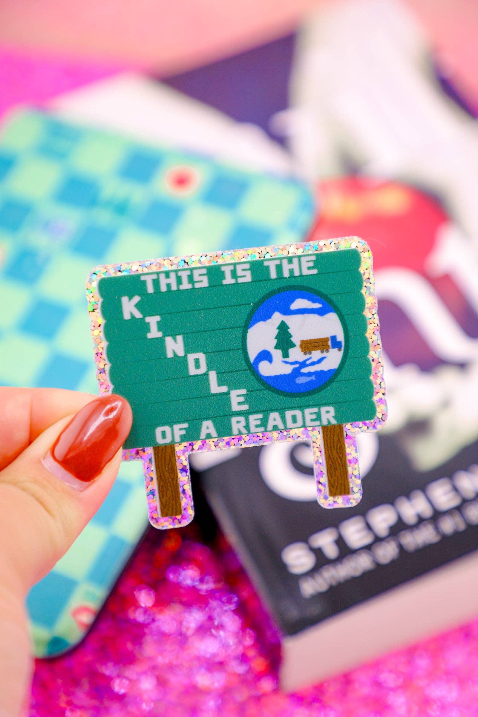 Furever Booked - Wholesale Sticker - This Is The Kindle Of A Reader Bella Glitter Sticker0