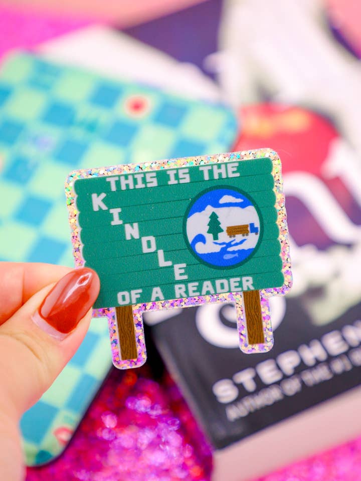 Ceci est le Kindle d'un lecteur Bella Glitter Sticker pour la vente par Furever Booked
