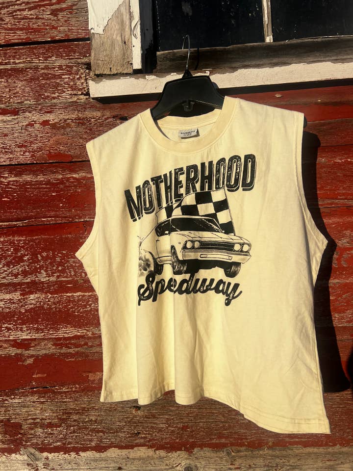 Camiseta sin mangas de velocidad de maternidad vintage para venta al por mayor de Disohrted Vintage