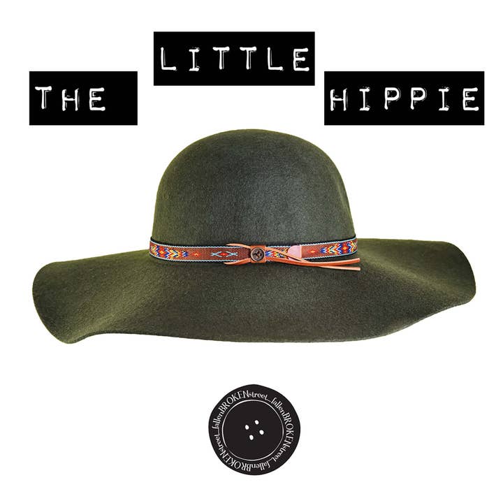 The Little Hippie Floppy Felt Hat - Forest Green for wholesale on Faire