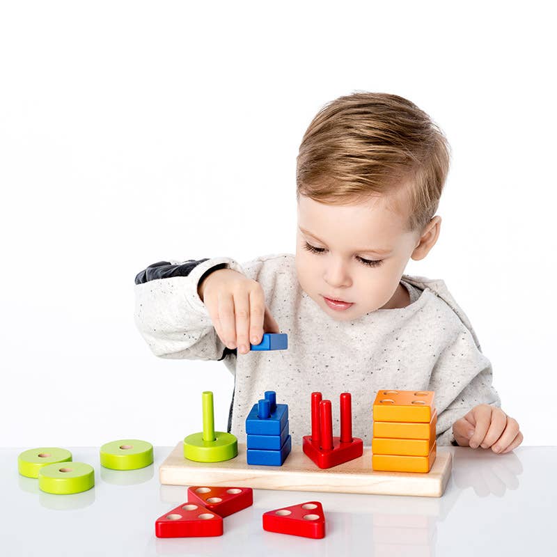 Wooden Toys – Großhandel Holzspielzeug – Kinder – Lernspielzeug aus Holz mit geometrischem Muster1