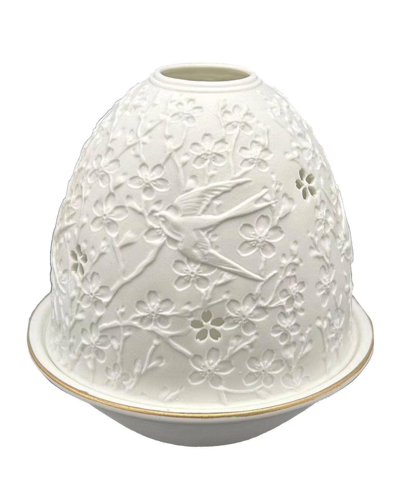 L. GLOW Home – Großhandel Kerzenhalter – Kerzenhalter mit Schwalben-Motiv und Kirschblüten10