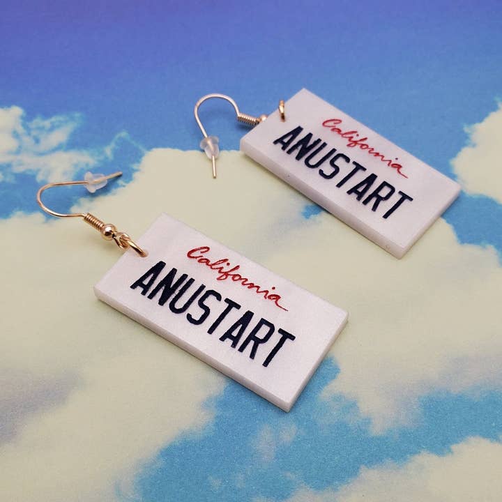 Boucles d'oreilles pour plaque d'immatriculation Anustart - Arrested Development inspi pour la vente par Quirky Bird