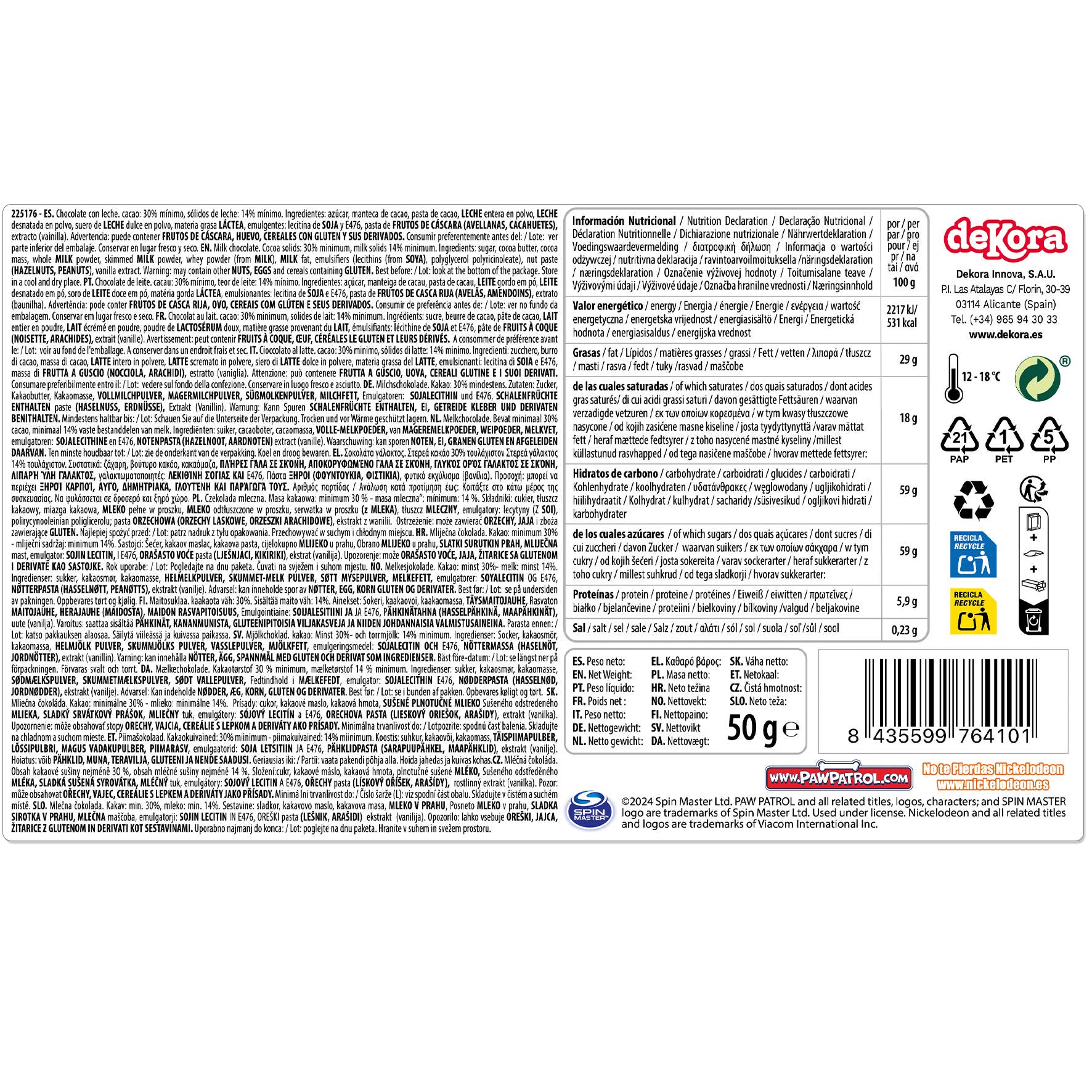 dekora – Calendário do advento por atacado – Calendário do Advento Mundo da Patrulha Canina com Guirlanda de Natal 50 g1