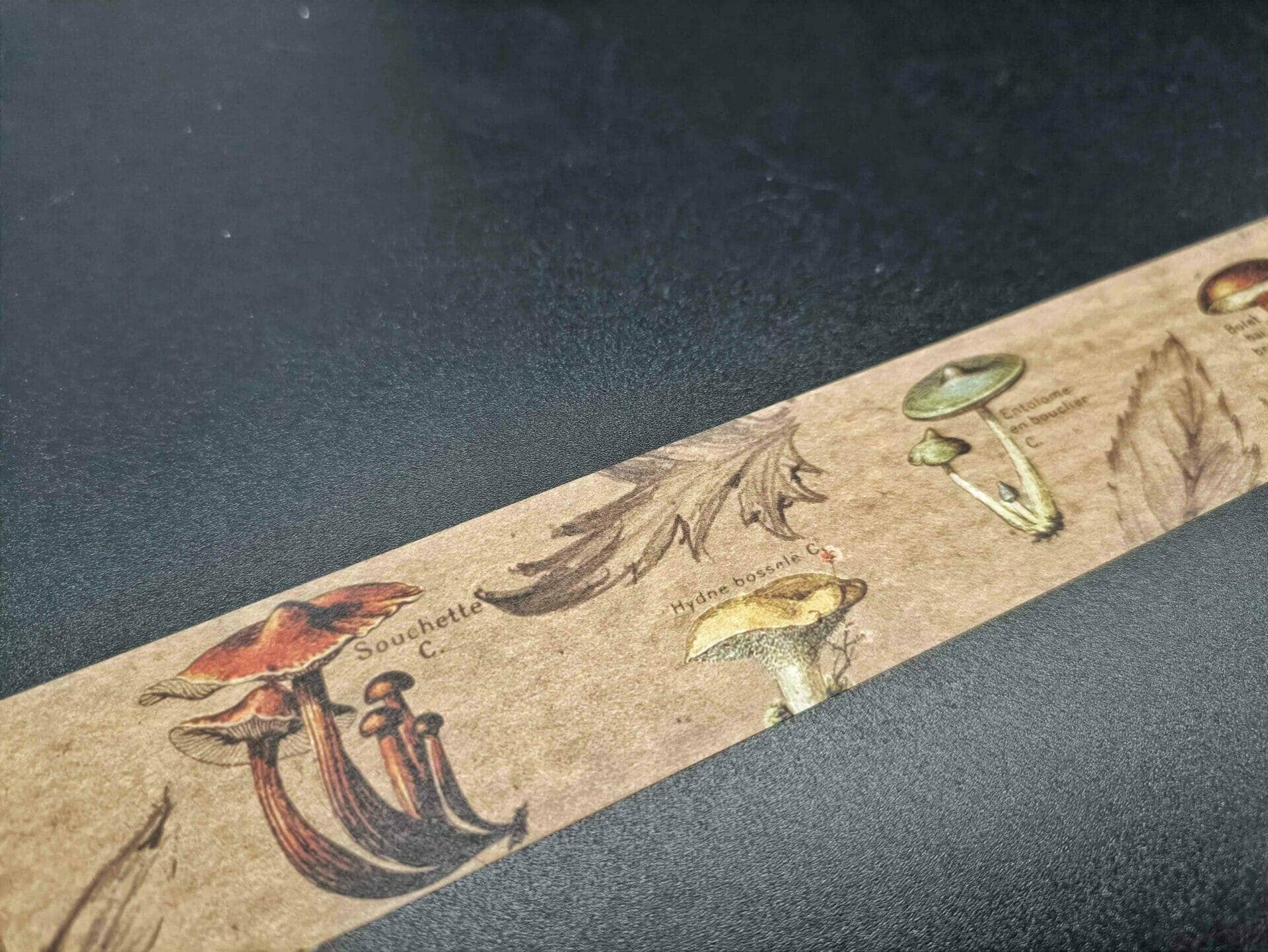 CoraCreaCrafts - Vente Rubans adhésifs Washi - Ruban adhésif Washi Vintage Mushrooms1