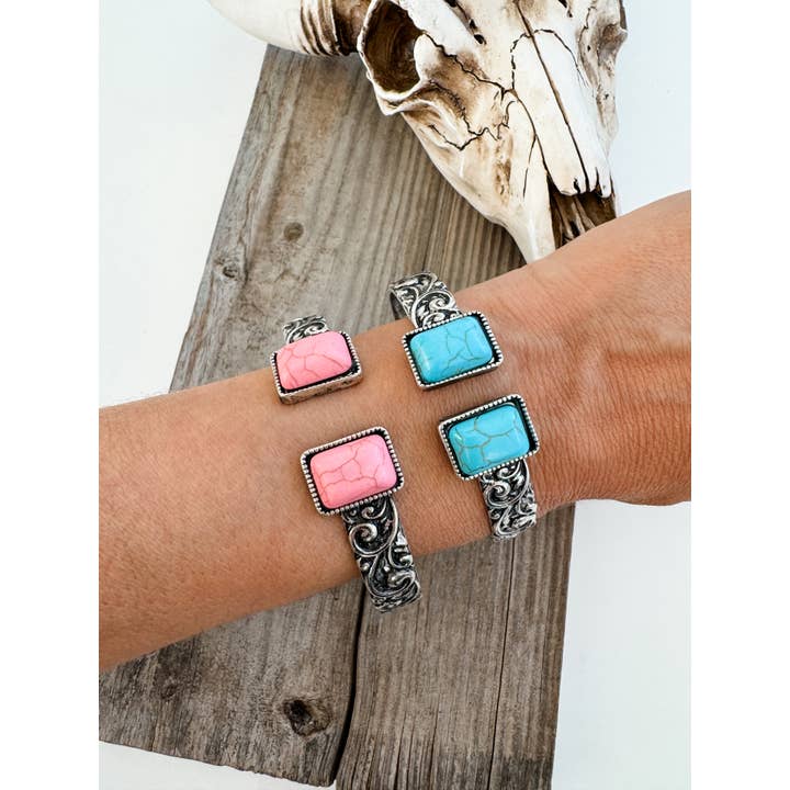 Boho Ranch Shop - Vente Bracelet manchette - Bracelet Jonc en Pierre de l'Ouest