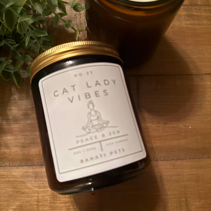 Bahati Pets - Wholesale Jar/Filled Candle - Cat Lady Vibes 8-ounce 100% Soy candle1