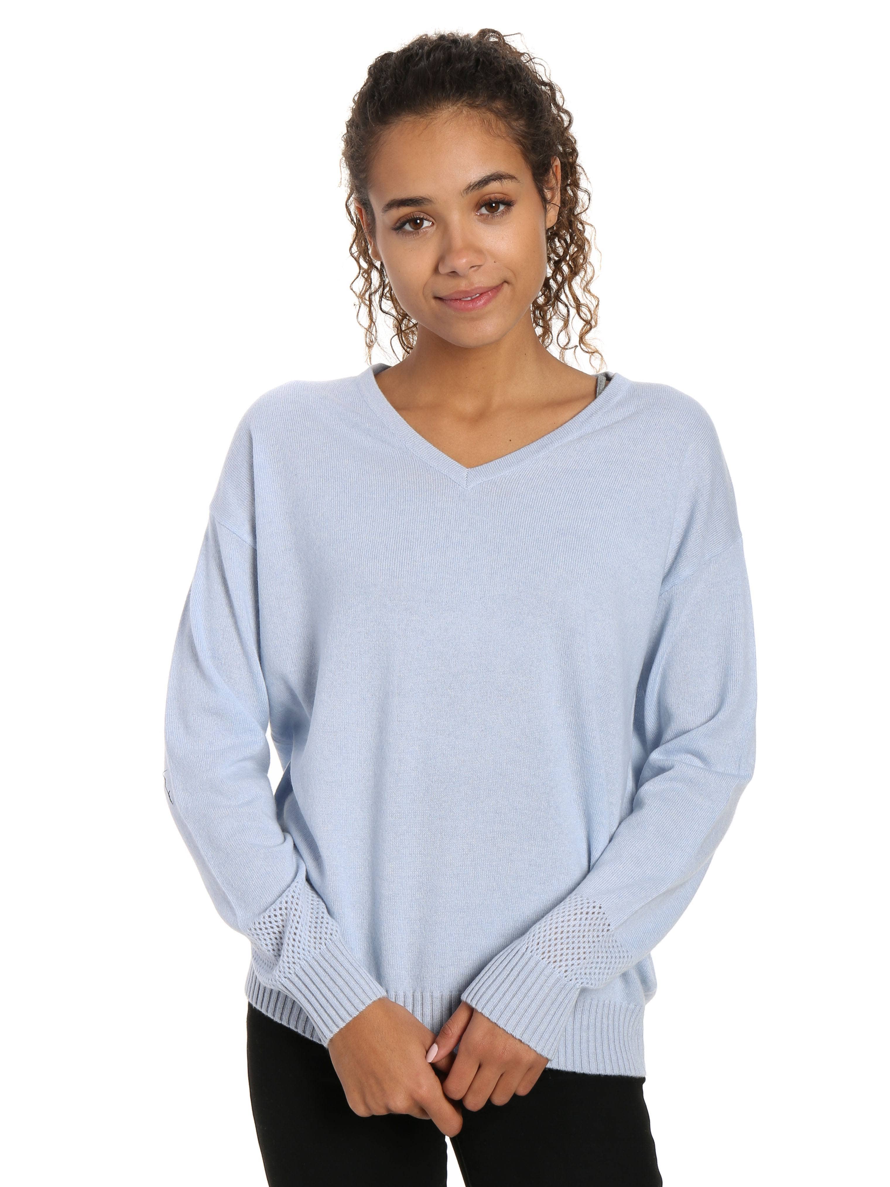 Noble Mount – Großhandel Strickpullover – Damen – Zainuno Moizni Damen-Pullover mit V-Ausschnitt aus 100% Kaschmir3