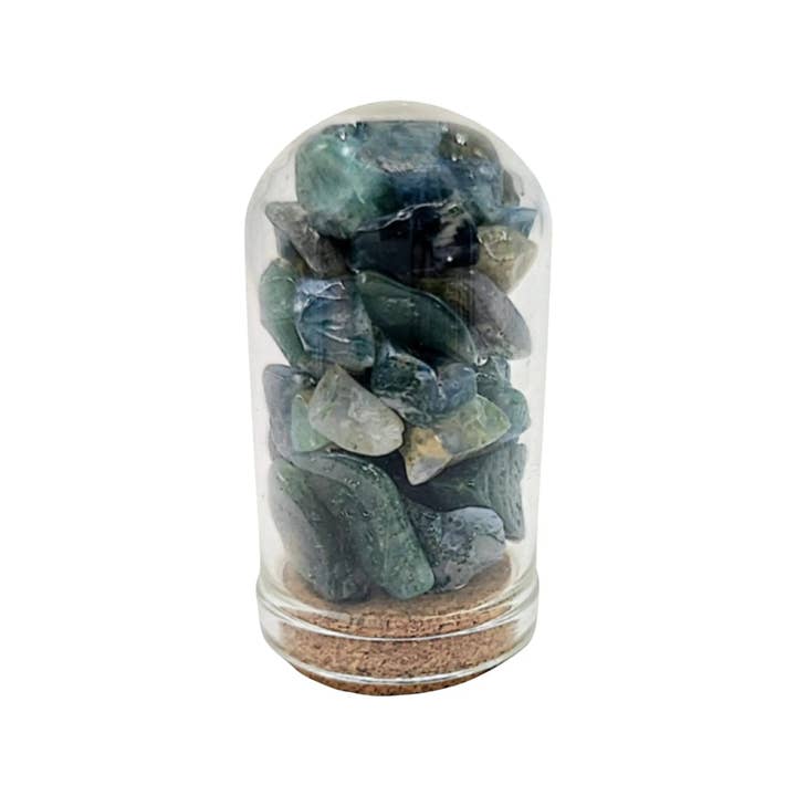 Arômes & Évasions - Wholesale Decorative Tabletop Object - Home Decor -Small Decorative Bell -Moss Agate -15ml