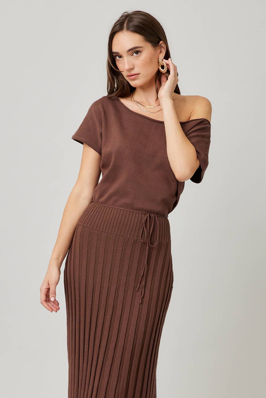 ILLA ILLA - Wholesale Dress - Women's - Knit Pleat Maxi Dress 14