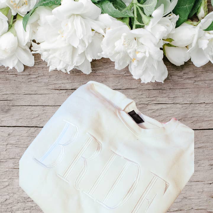 Bride Embroidered Sweatshirt for wholesale by Miss Crazy Handmade