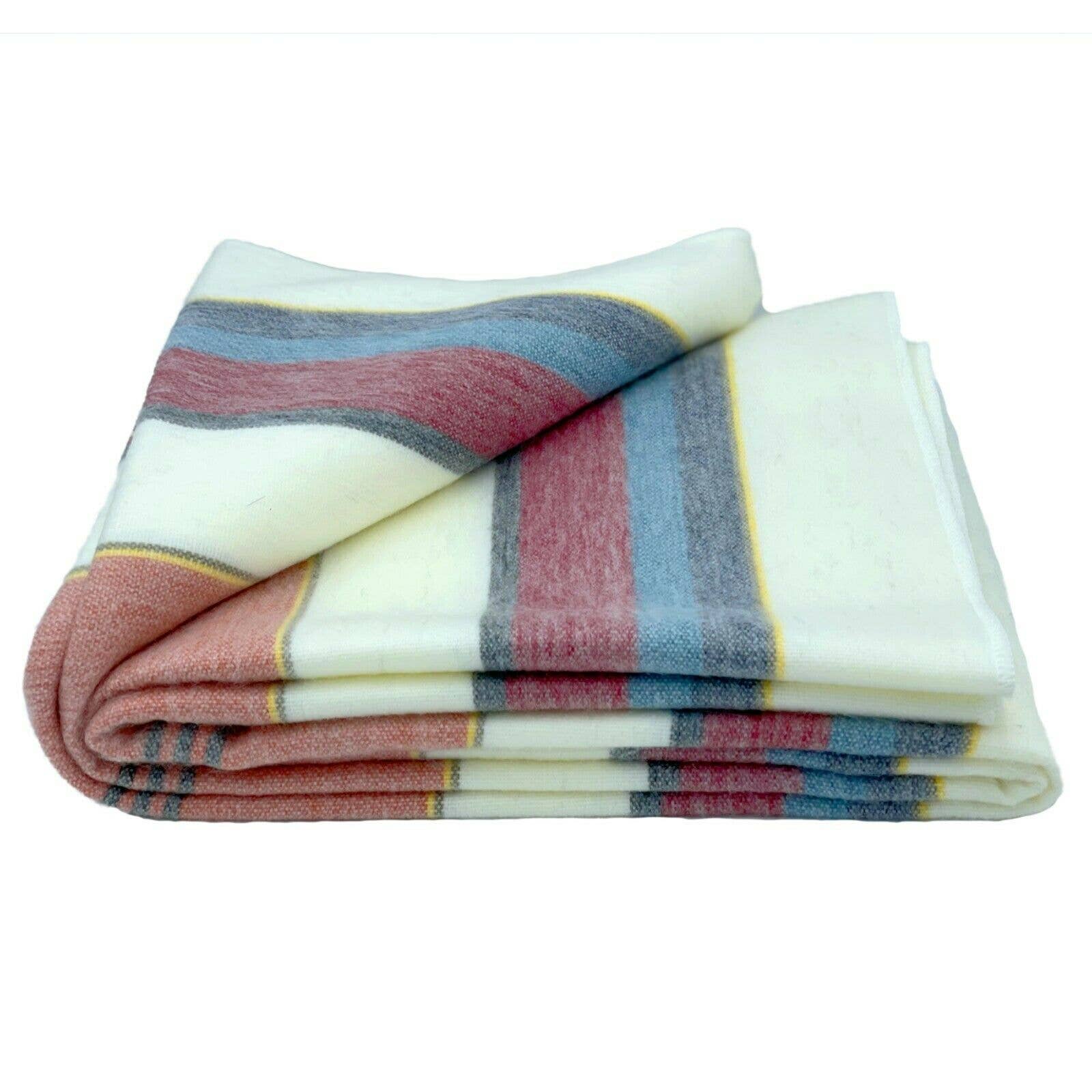 ECUALAMA - Wholesale Throw Blanket - Soft & Warm Baby Alpaca Wool Throw Blanket / Sofa Cover - Queen 95" x 63" - multi colored stripes pattern2