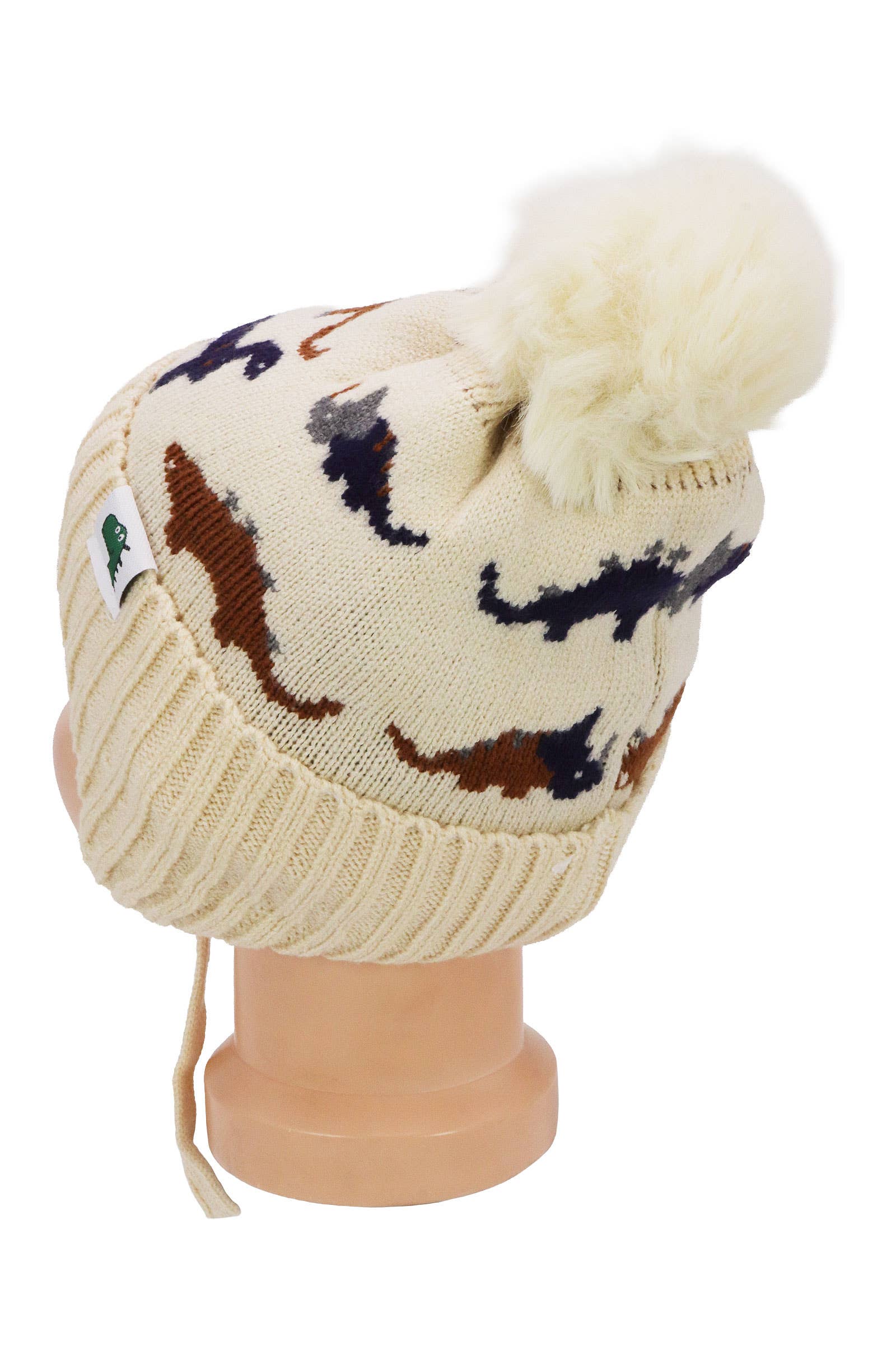 ASSORTED Kids Dinosaur Ear Cover Chin Strap Beanie for wholesale on Faire4