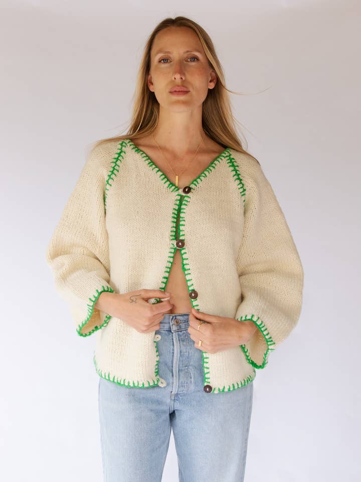 Heidelberg Cardigan // Snow for wholesale by Hobo and Hatch