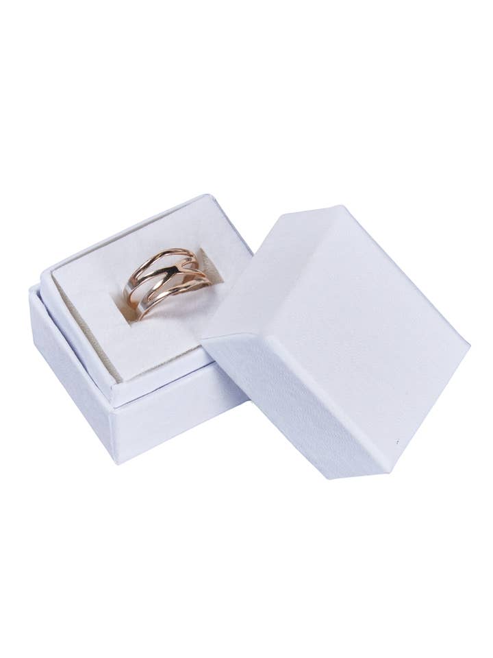 White Ring Boxes - 1 ½" x 1 ¼" x 1 ½" - Case of 100 for wholesale by Store Supply Warehouse