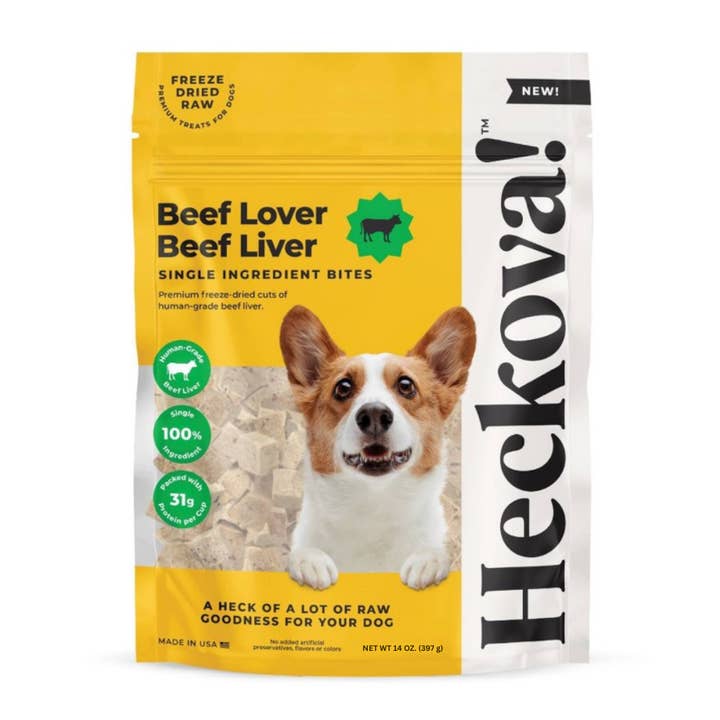 Heckova! Freeze Dried Raw Beef Liver - 14oz for wholesale by Mighty Pooch