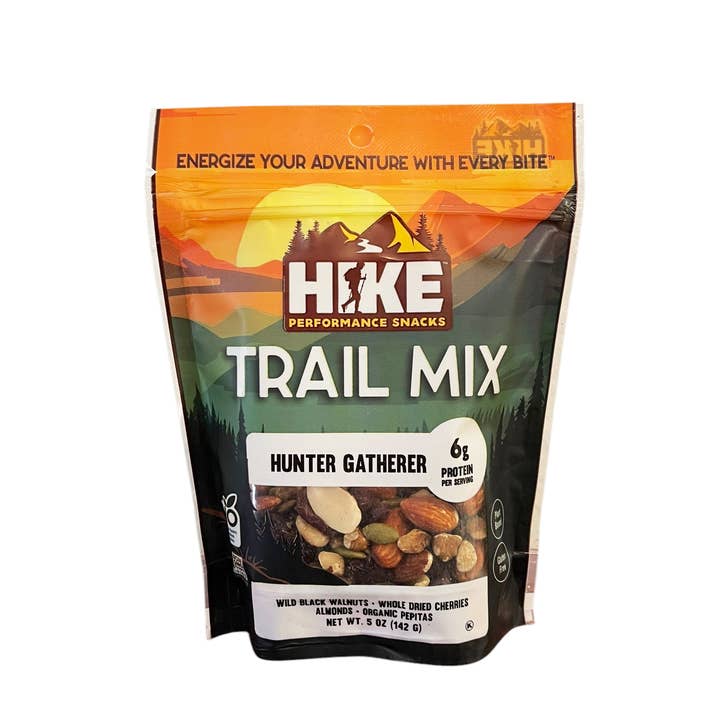 HIKE Performance Snacks Hunter Gatherer 12/5oz Bags for wholesale by Hammons Wild Black Walnuts