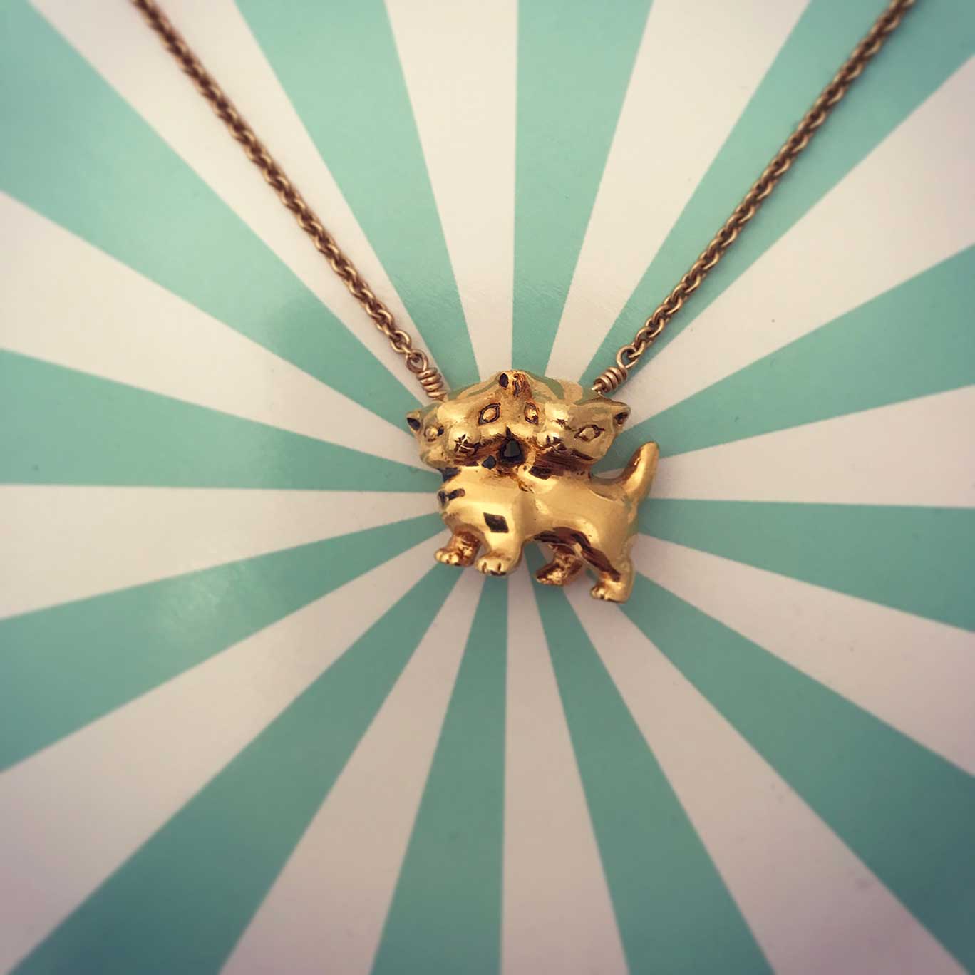 Anomaly Jewelry - Wholesale Pendant/Charm Necklace - Two Headed Cat Necklace11