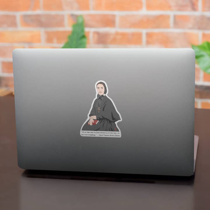 Sock Religious - Wholesale Sticker - St. Frances Xavier Cabrini Sticker1